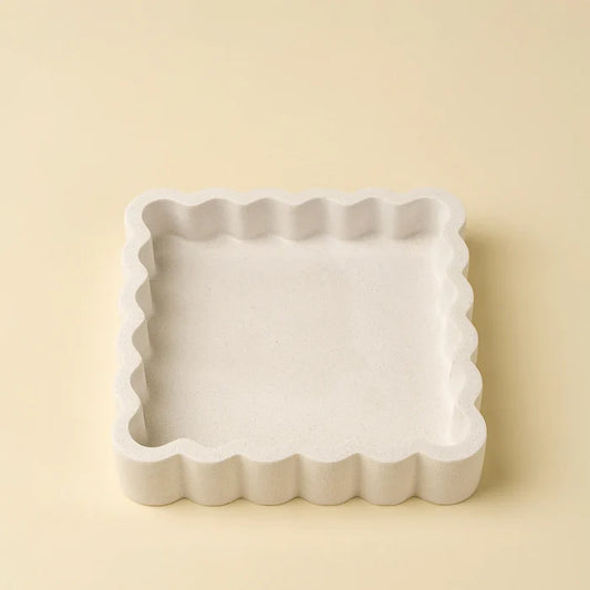 Scalloped Jewelry Plate, Square - Magnolia Lane co. Home + Garden + Gift
