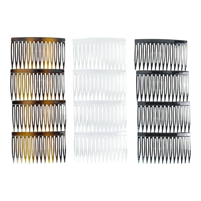 Scunci - Effortless Beauty Side Hair Combs Assorted, 12 Ct - 48 Pack