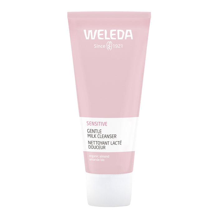 Weleda Gentle Milk Cleanser tube on a white background.
