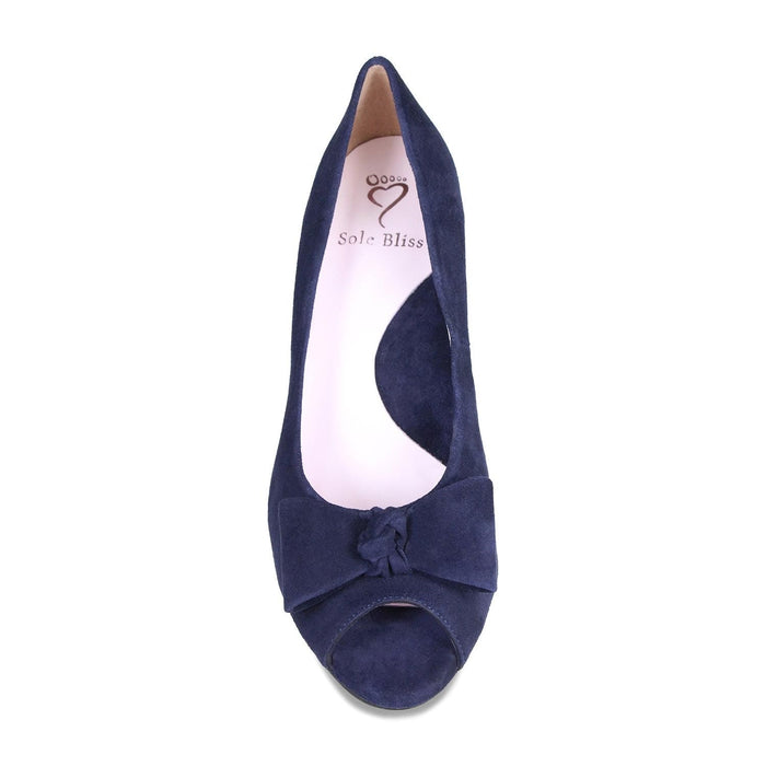 Shelby: Navy Suede Shoes Sole Bliss