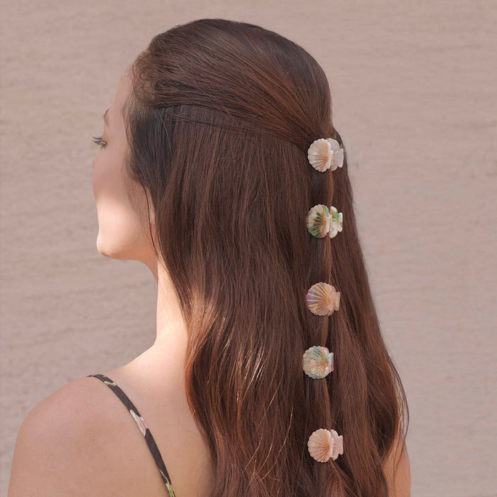 Summer shell claw clips - beach vacation-ready