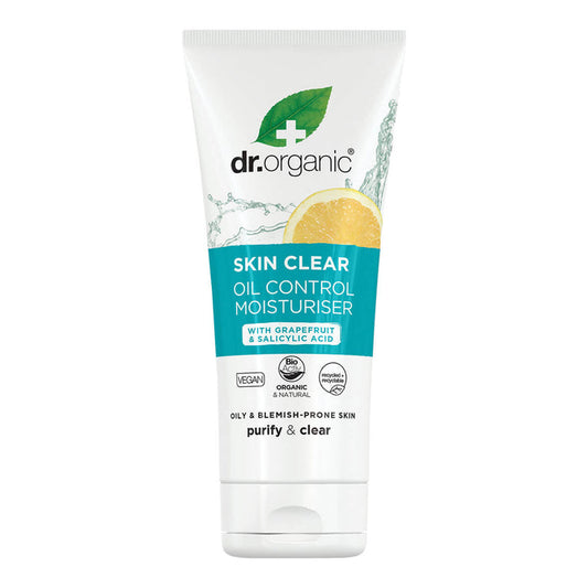 50ml tube Dr. Organic Skin Clear Oil Control Moisturiser with grapefruit extract and salicylic acid.