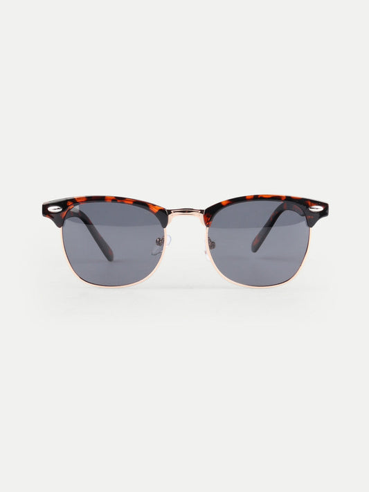 Small Classic Retro Top Deck Sunglasses | Tortoise-Image 1