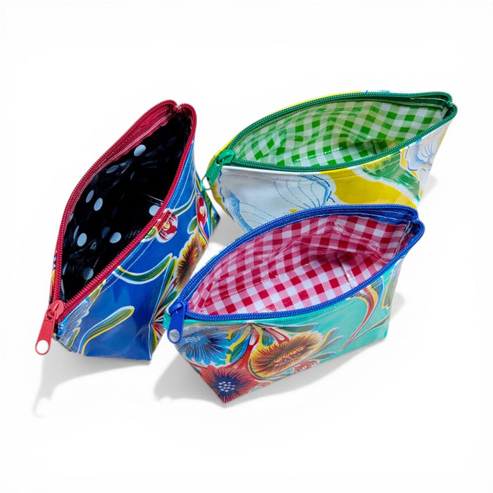 Small Oilcloth Cosmetic Bag