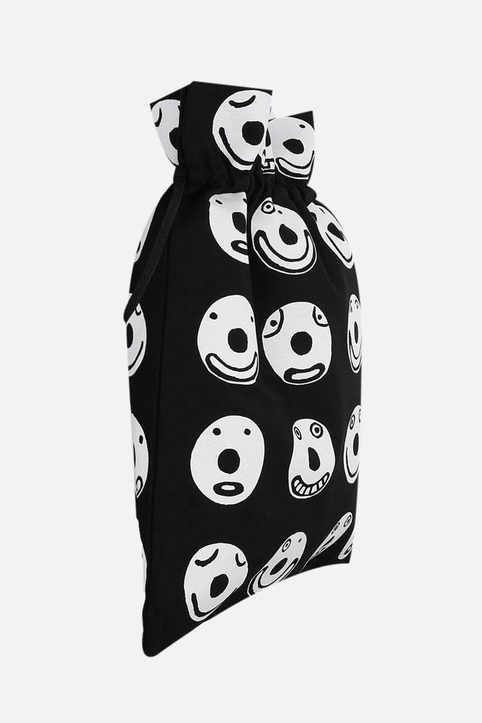 Smile print canvas backpack