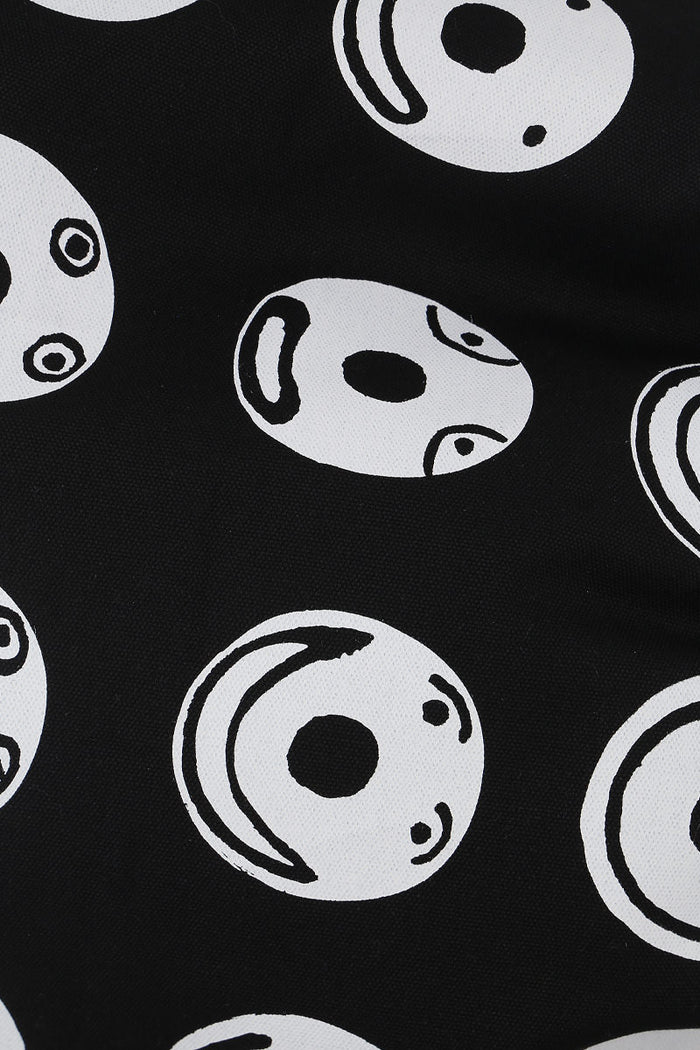 Smile print canvas backpack