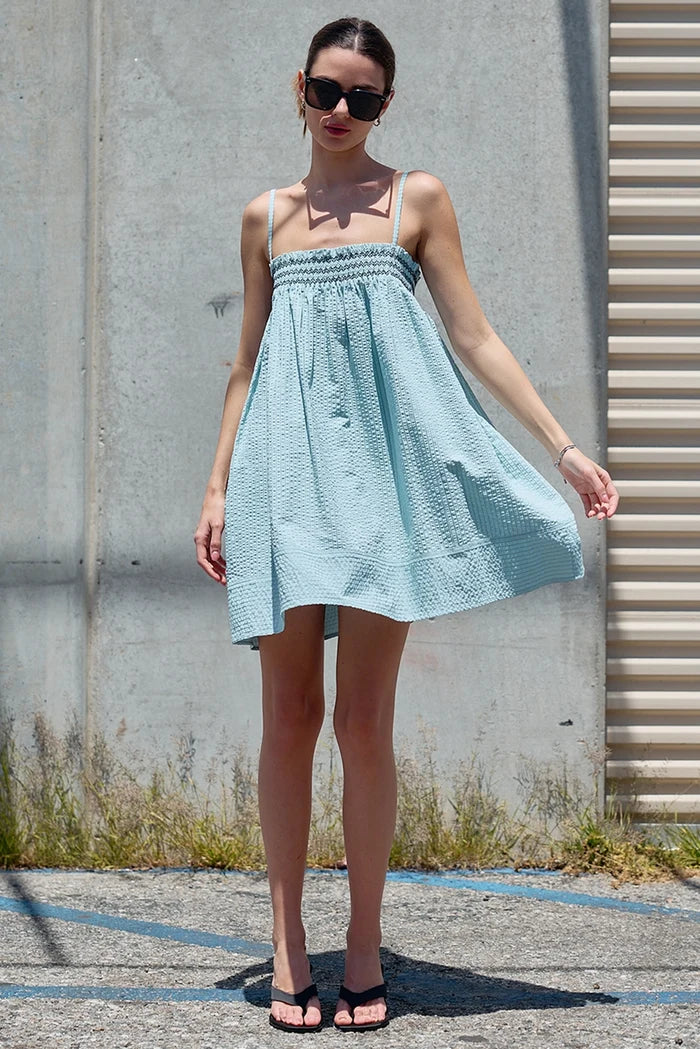 Smocked Stripe Cami Dress