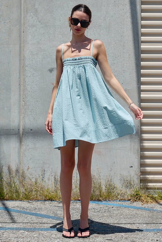 Smocked Stripe Cami Dress