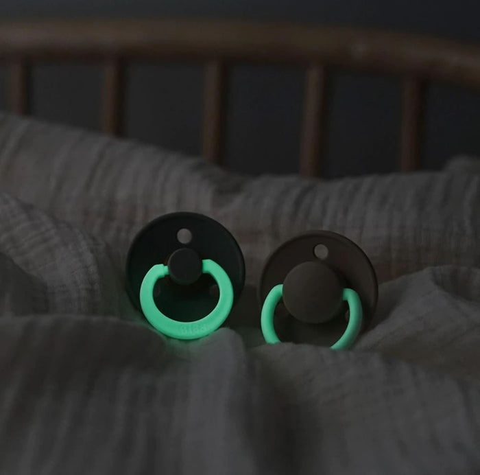 Soother - Pacifier - Glow In The Dark - 100% Natural Rubber - Size 3 - Set Of 2