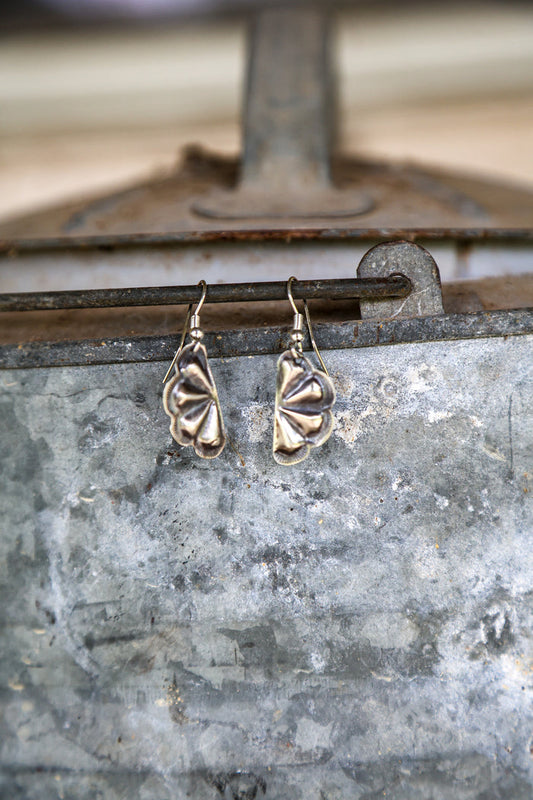 Sterling Silver Navajo Half Dollar Earrings Made By Joan Begay