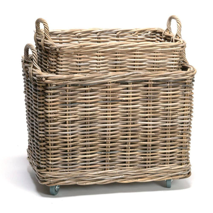 STORAGE BASKET on WHEELS KUBU | 2 Sizes - Magnolia Lane co. Home + Garden + Gift