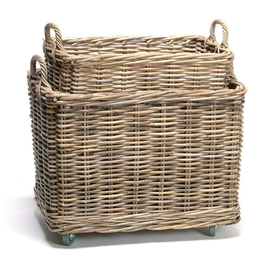 STORAGE BASKET on WHEELS KUBU | 2 Sizes - Magnolia Lane co. Home + Garden + Gift