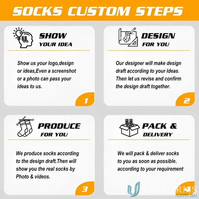 Step-by-step of customizing cool sports socks for your team or event