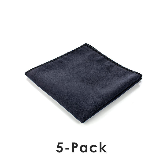 Suede Cloth 12x12 black with the text "5-Pack" on a white background.
