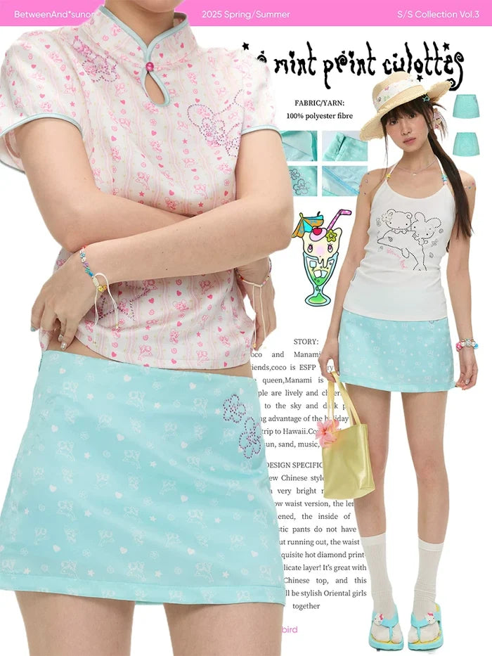Summer mint green skirt
