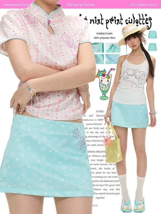 Summer mint green skirt