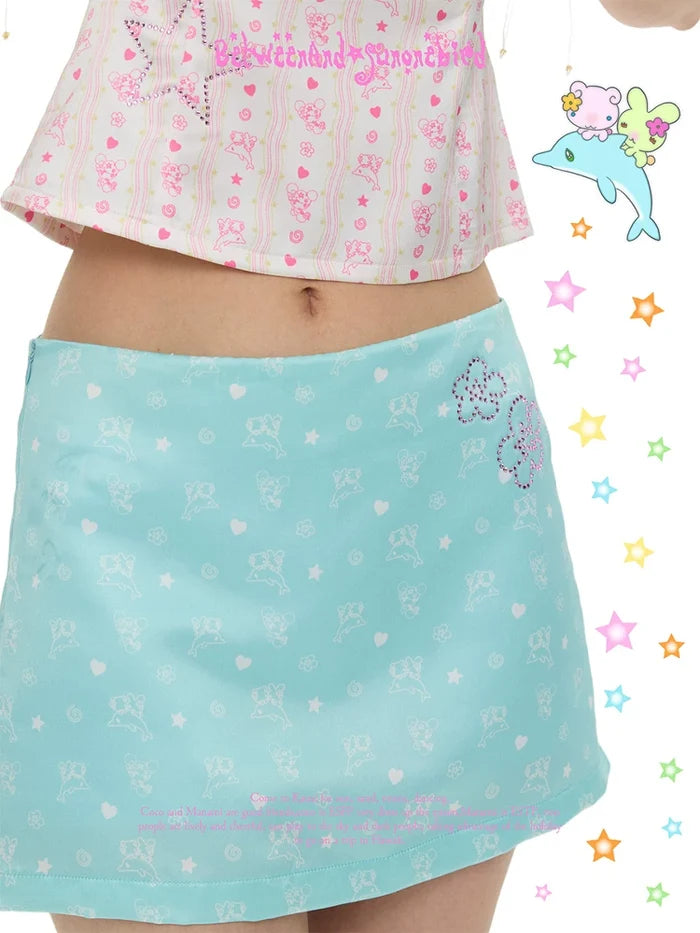 Summer mint green skirt