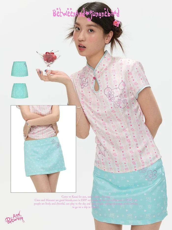 Summer mint green skirt