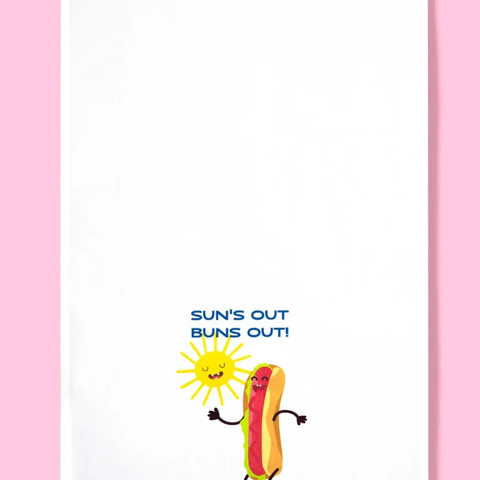 Sun's Out, Buns Out Kitchen Towel