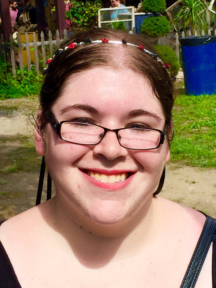 Model wearing Sweet Rose Crown - Silver Floral Headpiece Festival Wedding Accessory