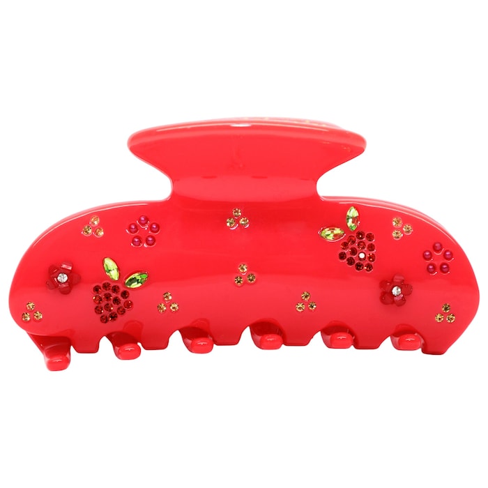 Sweetheart Hair Claw Clip in Berry Beach Club