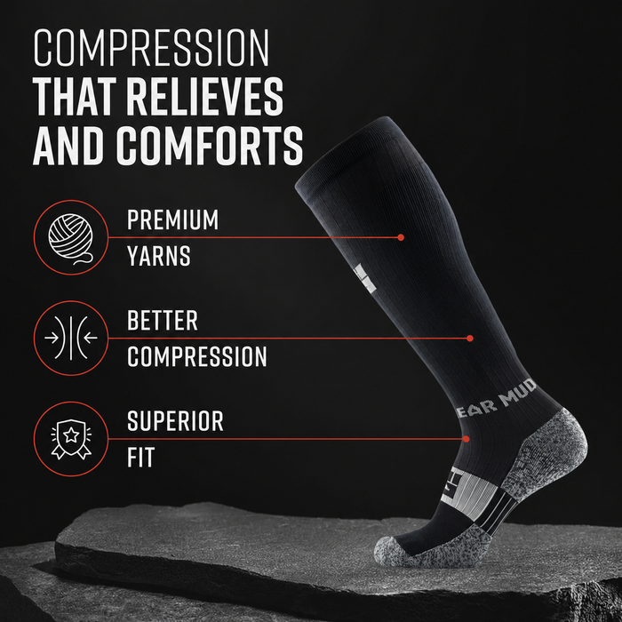 Tall Compression Socks (Black/Gray)