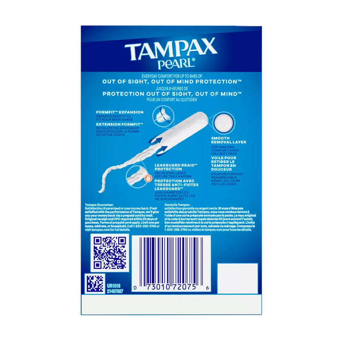 Tampax Pearl Regular Unscented Tampons 10 Ct - 40 Pack