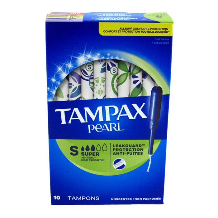 Tampax Pearl Super Unscented Tampons 10 Ct - 40 Pack