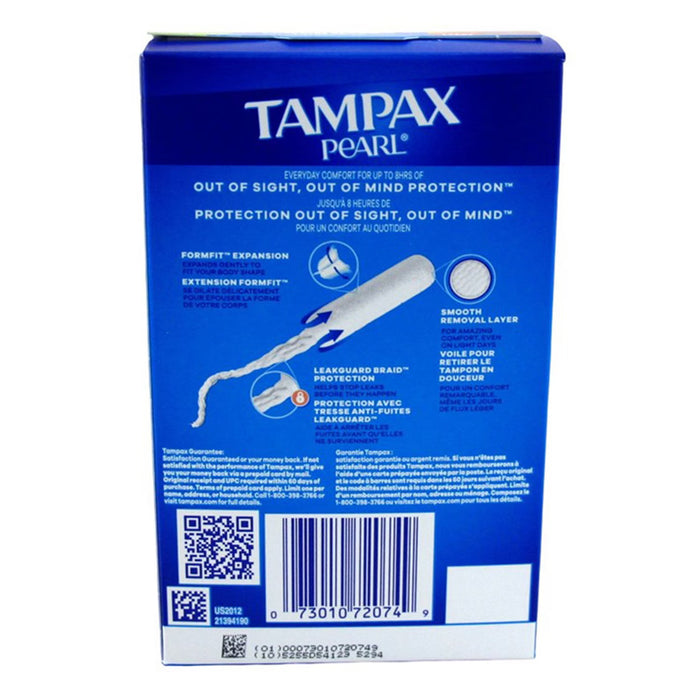 Tampax Pearl Super Unscented Tampons 10 Ct - 40 Pack