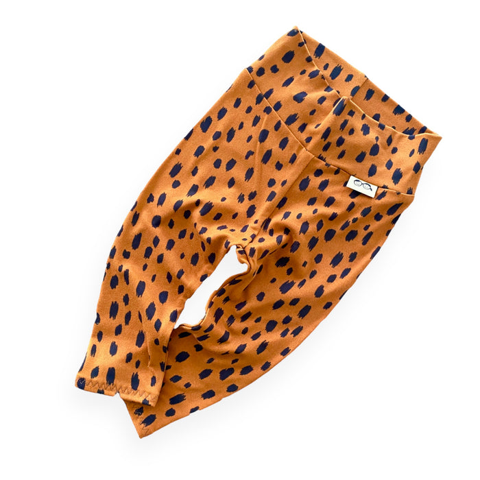 Tan Brush Spots Leggings and/or Headbands