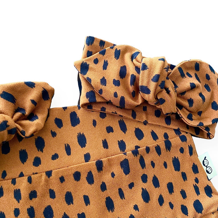 Tan Brush Spots Leggings and/or Headbands