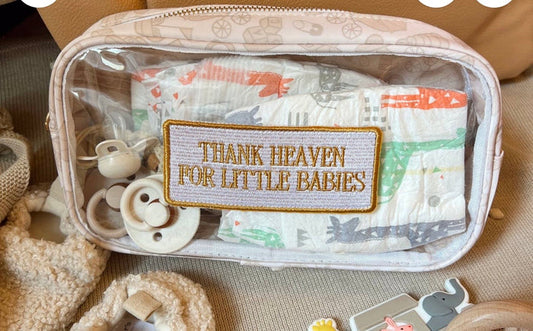 Thank Heaven - Medium Clear Bag - Tan