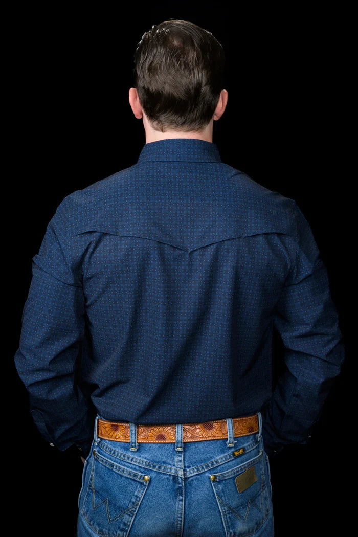 The Collin in Black- Long Sleeve Snap Shirt by Ferrell