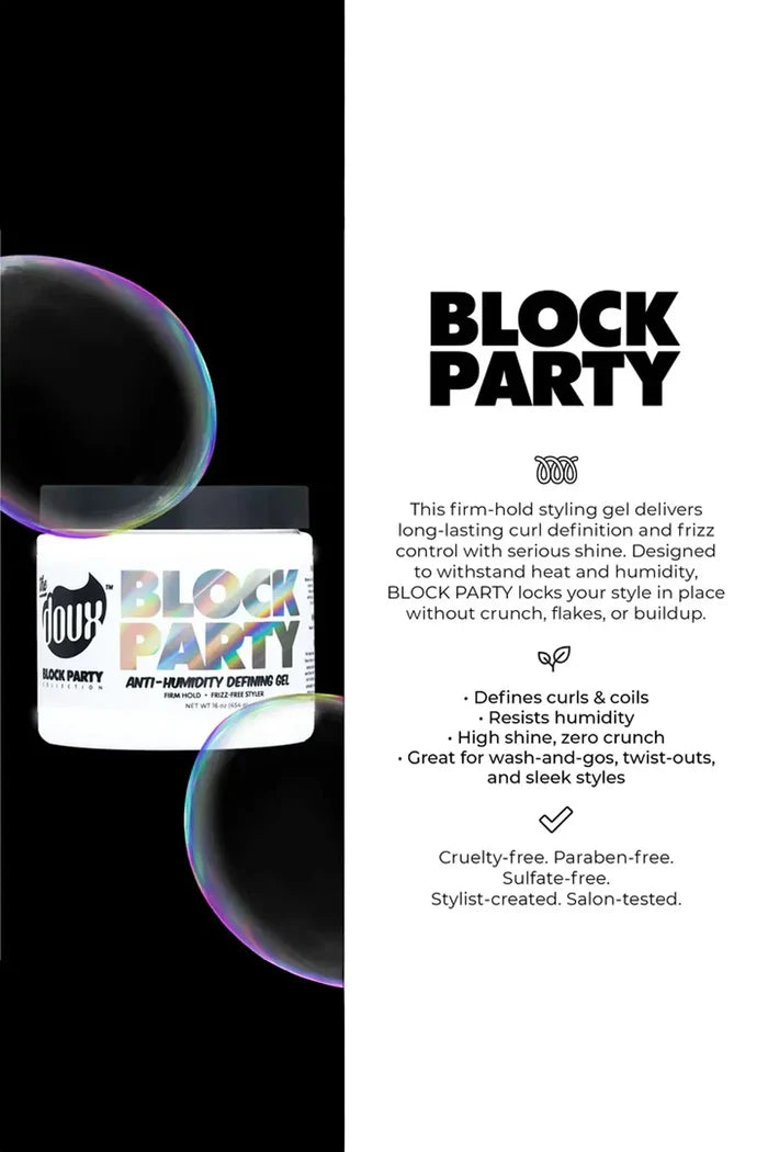THE DOUX BLOCK PARTY ANTI-HUMIDITY DEFINING GEL 16oz THE DOUX
