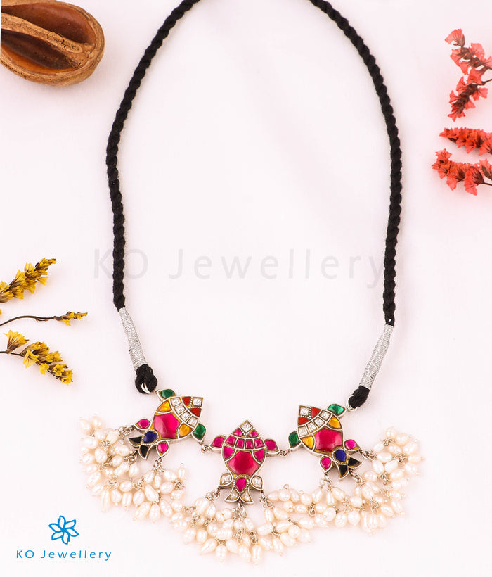 The Maratib Silver Polki Choker Necklace