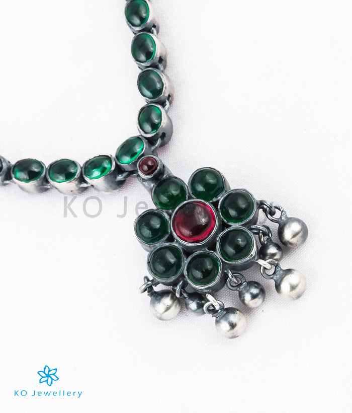 The Samprathi Silver Reversible Addige Necklace (Oxidised)