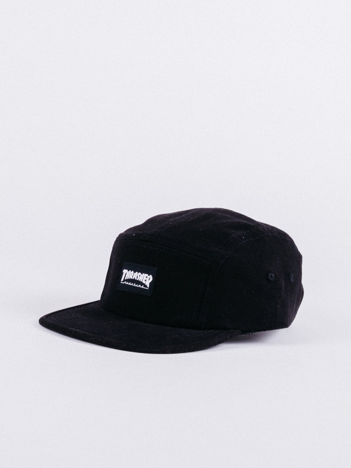 gorra thrasher flame 5 panel negra