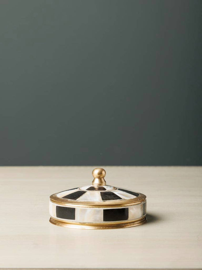 Tiny black & white brass box - Magnolia Lane co. Home + Garden + Gift