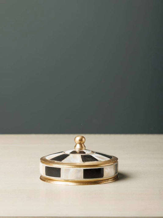 Tiny black & white brass box - Magnolia Lane co. Home + Garden + Gift