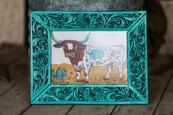 Tooled Leather Picture Frame