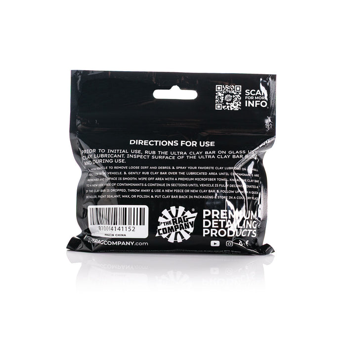 TRC Ultra Clay Bar packaging back view on a white background.