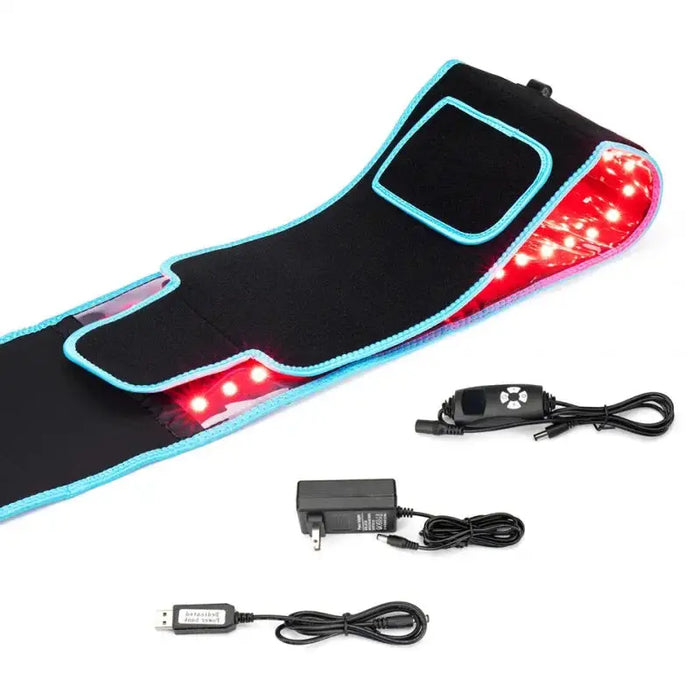 Unisex adjustable heat red light therapy waist belt from LondonLaneStore providing wireless lower back pain relief and support.