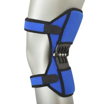 Unisex breathable knee compression sleeve with shock-absorbing, adjustable support for knee pain relief and stability.