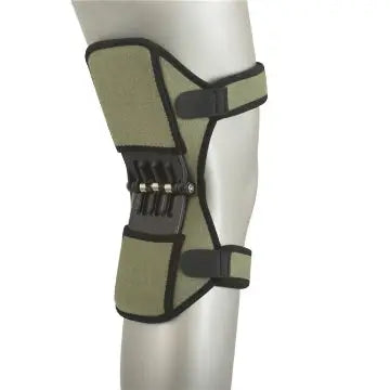 Unisex breathable knee compression sleeve with shock-absorbing, adjustable support for knee pain relief and stability.