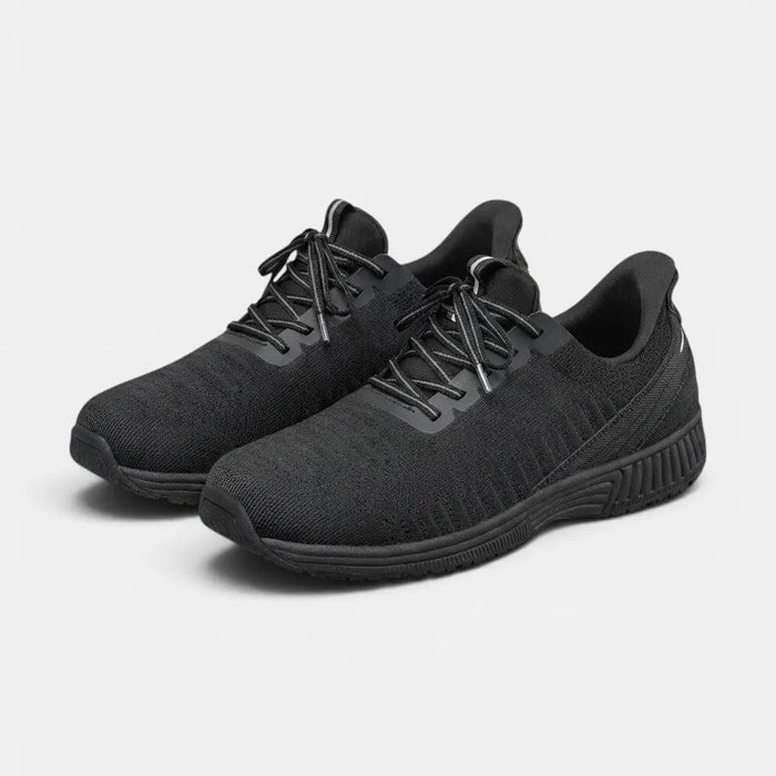 Unisex breathable knit slip-on sneakers by LondonLaneStore, featuring a comfortable design and orthopedic-friendly walking shoes.
