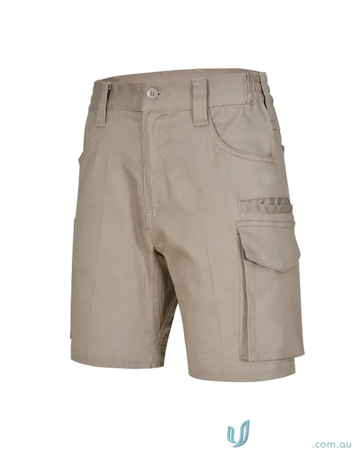 Khaki cargo shorts from WP27 Unisex Cotton Stretch Rip Stop Work Shorts collection