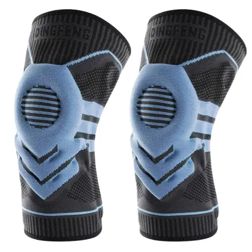 Unisex lightweight silicone knee support brace with comfortable compression for stability and injury prevention.