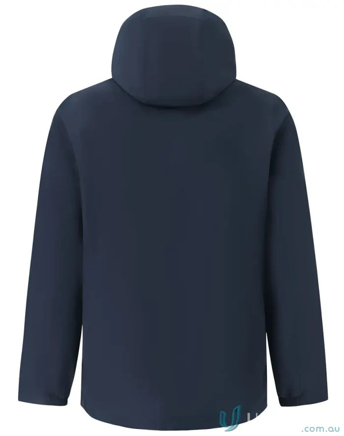 Navy hooded jacket from JK66 Unisex Pro Performance Waterproof collection, stay dry