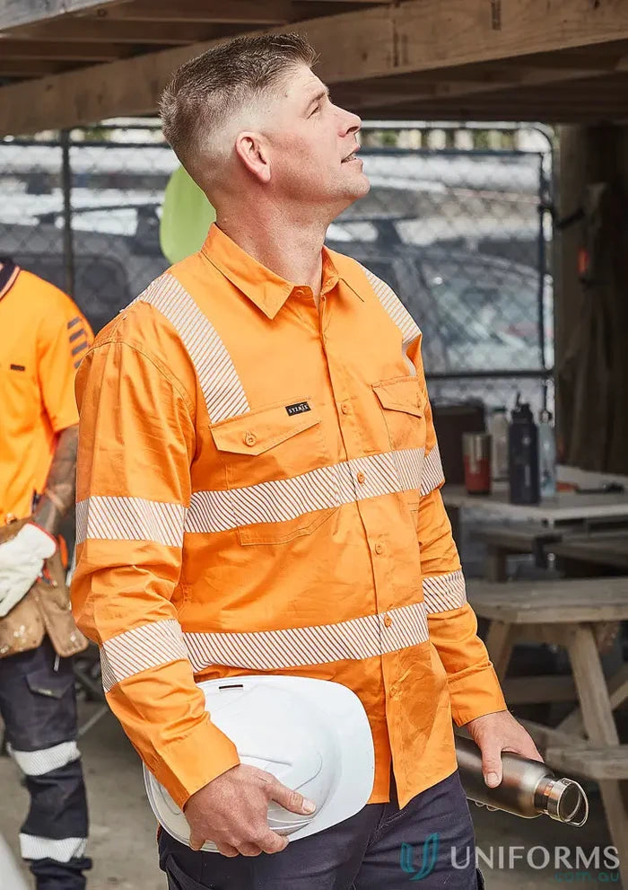 Mens VIC Rail Shirt with segmented reflective tape for all-day comfort and safety