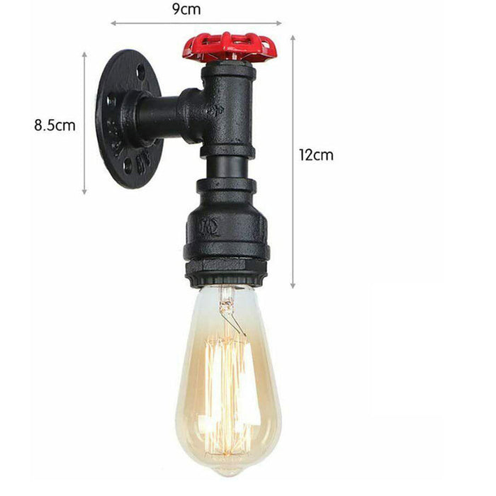 Vintage Industrial Steampunk Water Pipe Wall Light E27~2168